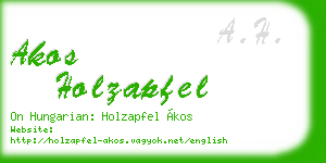 akos holzapfel business card